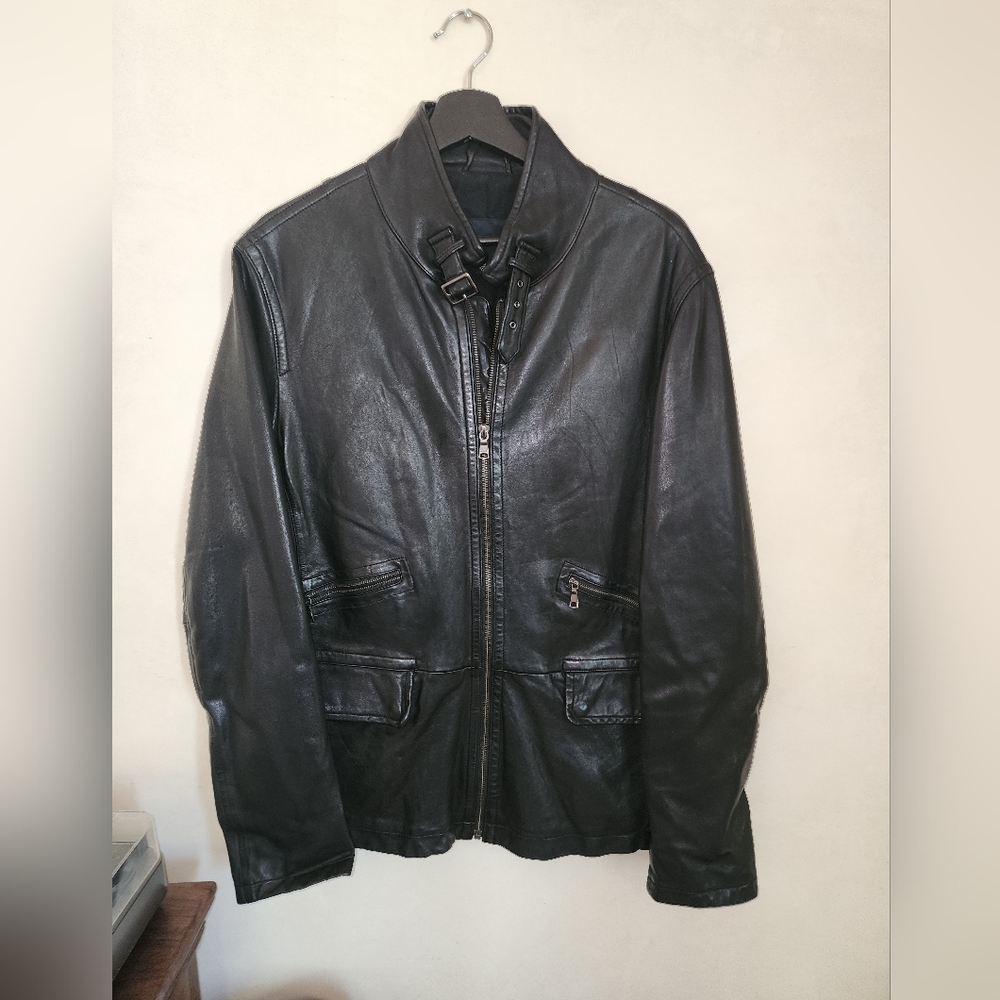 Banana republic leather biker jacket
